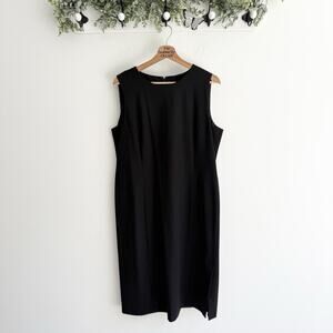 Lafayette 148 Black Sleeveless A-Line Mini Dress Back Zip Size 12 66982